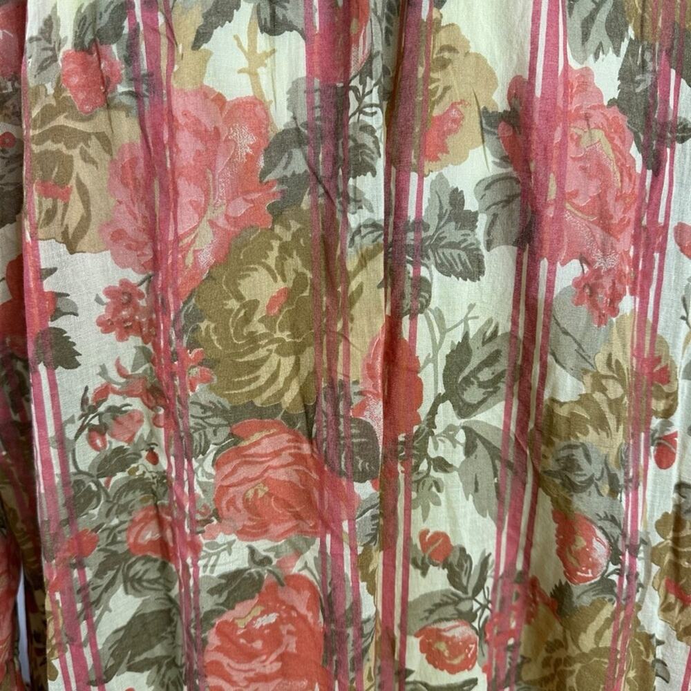 Free People Garden Wonders Maxi Dress Retro 70s Bohemian Floral Size XL - Picture 9 of 14